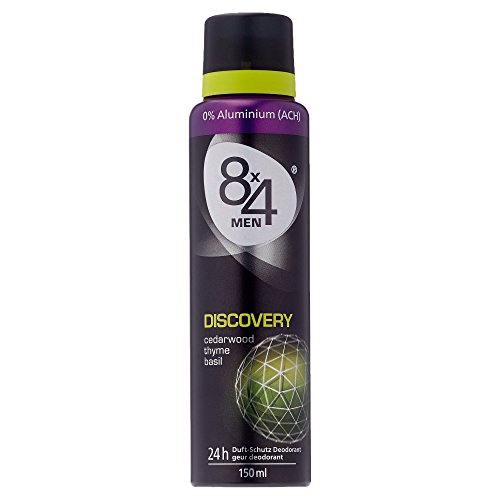 8x4 Men Deo Discovery Spray, ohne Aluminium, 1er Pack (1 x 150 ml)