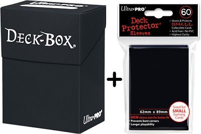 Ultra Pro Deck Box + 60 Small Size Protector Sleeves - Schwarz - Black - Yu-Gi-Oh! - Japanese Mini