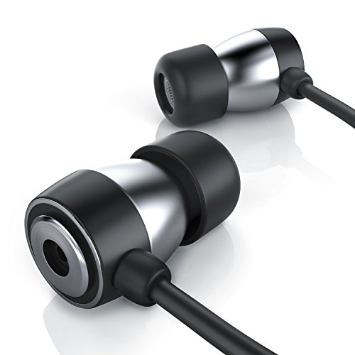 CSL - In-Ear Premium Kopfhörer / Alu Earphone | Neue Modellserie 2016 / widerstandsfähiges Aramid-Kabel / optimierte Soundtreiber / Knickschutz | 10mm Schallwandler