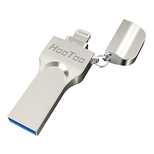 Flash Laufwerk HooToo 64GB USB Stick MFi zertifiziert mit Lightning Stecker und USB 3.0 Stecker für iPhone, iPad und Computer