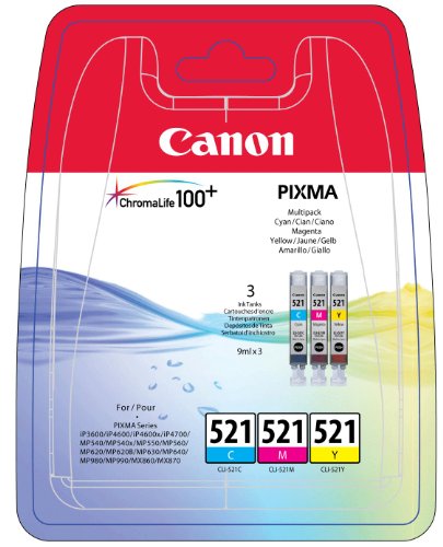 Canon CLI-521 Tintenpatronen Multipack (cyan, magenta, gelb)