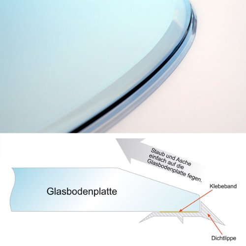 3-fach Staubschutz Dichtlippe 4,5m Schmutzlippe Glasbodenplatte Glas Bodenplatte // kostenloser Versand