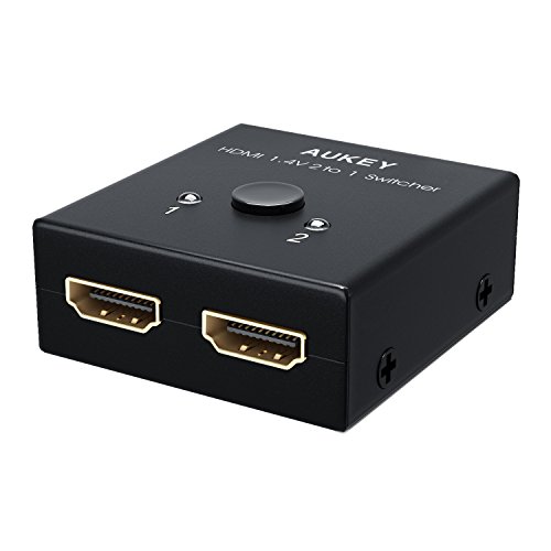 AUKEY HDMI Switch bidirektionaler 2 input to 1 output oder HDMI Umschalter 1 input to 2 Output Supports 3D und 1080P für HDTV / Blu-Ray player / DVD / DVR / Xbox / PS4 usw.