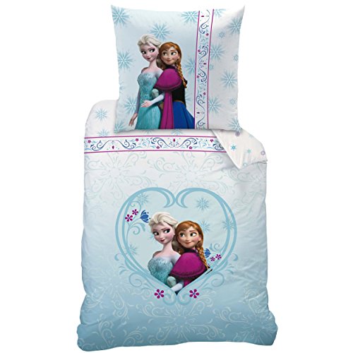 Disney Frozen 042654 Bettwäsche Nordic, Baumwolle Linon, 135 x 200 und 80 x 80 cm