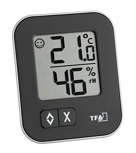TFA 30.5026.01 Dostmann digitales Thermo-Hygrometer Moxx, schwarz, 5.7 x 1.3 x 6.9cm
