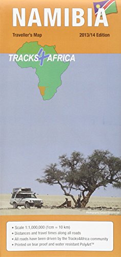 Namibia GPS-Tracks Karte 1 : 1 000 000