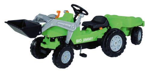 BIG 800056525 - Jimmy-Loader + Trailer Kindertraktor, grün