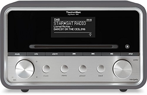 TechniSat DigitRadio 580 - Stereo Digitalradio mit CD-Player (DAB+, UKW, Internetradio, Multiroom-Streaming, Bluetooth, Steuerung per App, USB, 2 x 10 Watt) anthrazit