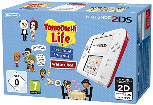 Nintendo 2DS - Konsole (weiß + rot) inkl. Tomodachi Life (vorinstalliert)