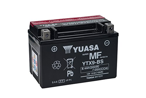 YUASA YTX9-BS Powersports AGM Motorrad Batterie, wartungsfrei (Preis inkl. EUR 7,50 Pfand)