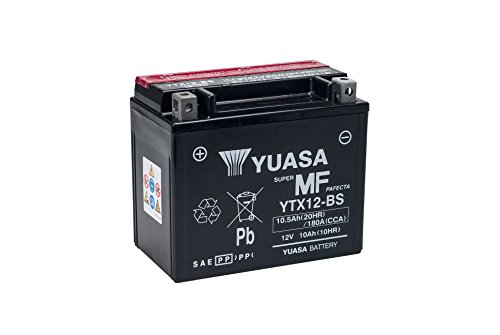 YUASA YTX12-BS Powersports AGM Motorrad Batterie, wartungsfrei (Preis inkl. EUR 7,50 Pfand)