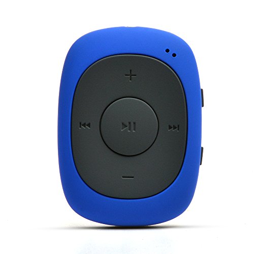 AGPTek G02 8GB MP3 Player Unabhängige Taste Mini Clip MP3 Tragbare Musik Player mit FM Radio, Blau