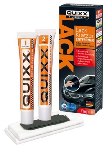 Quixx 00051 Repair-System, 1 Gebrauchsanweisung, 2 Poliertücher, 4 Schleifpapiere, 2 Tuben á 25g