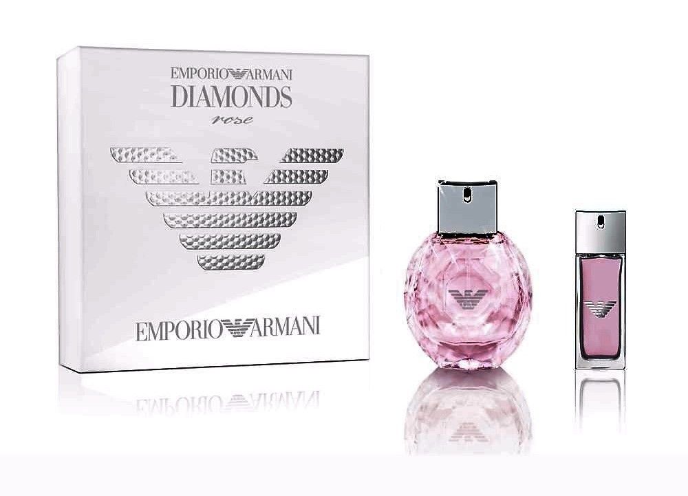 Emporio Armani DIAMONDS ROSE GiftSet 50ml EDT&20ml Travel Spray NEW/BOXED/SEALED