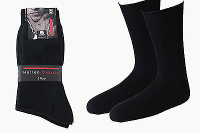 10 Paar Herren Business Socken schwarz 100%Baumwolle ohne Naht handgekettelt WOW
