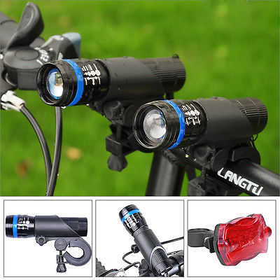 2x CREE Q5 LED Licht Bicycle Fahrradlampe Fahrradbeleuchtung Fahrradlicht Blau