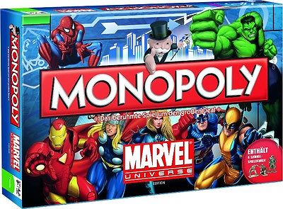 Monopoly Marvel Universe Brettspiel X-Men The Avengers Spiderman Ironman Deutsch