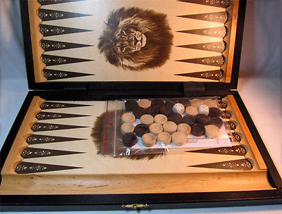 Backgammon 42 x 37 cm Holz