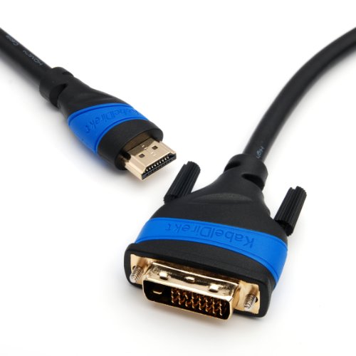 KabelDirekt 1m HDMI > DVI 24+1 Adapterkabel (1080p Full HD 3D Highspeed) - TOP Series
