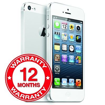 Apple iPhone 5 - 16GB - White & Silver (Unlocked) Smartphone
