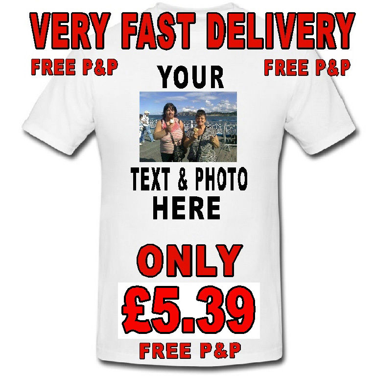 Your Image Photo Here - Custom T Shirt Printing Personalised Stag Hen Party
