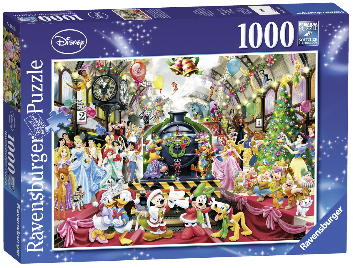 RAVENSBURGER WEIHNACHTS PUZZLE*1000 T*DISNEY ALL ABOARD FOR CHRISTMAS*RARITÄT
