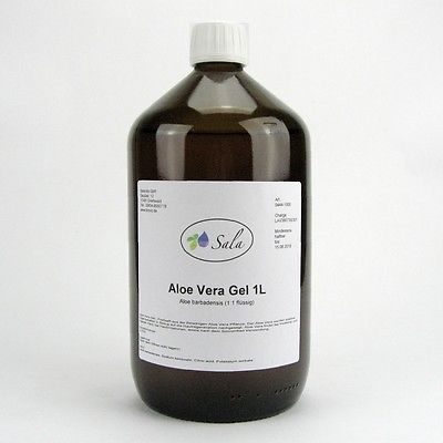 (13,90/L) Aloe Vera Gel 1:1 pur flüssig 1000 ml 1 L Liter Glasflasche