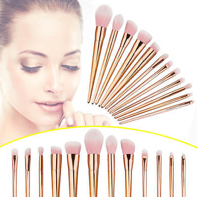 12 tlg Professionelle Kosmetik Puder Pinsel Makeup Brush Schminkpinsel Set