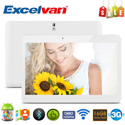 16GB 10.1'' Dual SIM/CAM Tablet PC Android 4.4 Bluetooth GPS WLAN 3G Smartphone