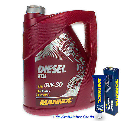5 (1x5) Liter MANNOL 5W-30 Diesel TDI Motoröl für BMW, Mercedes, Opel