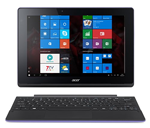 Acer Aspire Switch 10 E Pro7 2in1 Entertainment Edition (SW3-016) 25,6 cm (10,1 Zoll HD IPS) Convertible Notebook (Intel Atom x5-Z8300, 4GB RAM, 64GB eMMC, Intel HD Graphics, Win 10 Home) lila