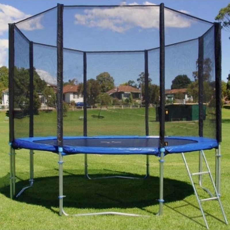 Trampolin Set 366 cm 180 kg Kinder Gartentrampolin Komplettset Netz Leiter Plane