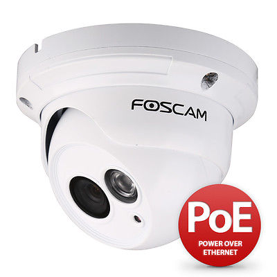 Foscam FI9853EP Fixed Dome PoE 720P IP Camera SD Card Slot Recording IP66 CCTV