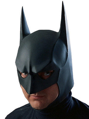 Adult Batman Latex Mask Outfit Fancy Dress Superhero The Dark Knight Rises Mens