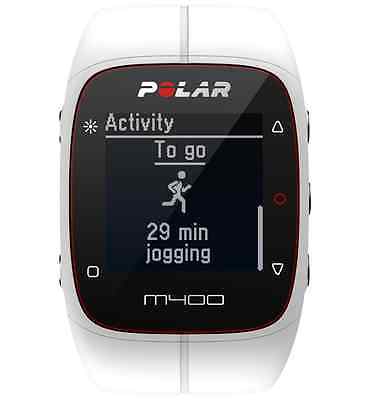 Polar M400 HR Pulsuhr mit Herzfrequenzmesser weiss Sportuhr Activity Tracker