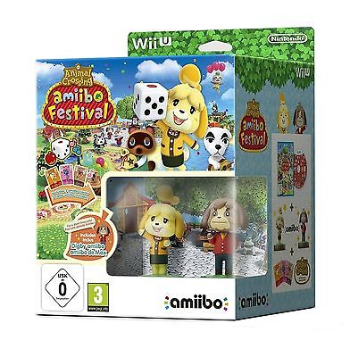 AMIIBO FESTIVAL Animal Crossing Game & 2 Amiibo's - Nintendo Wii U - NEW