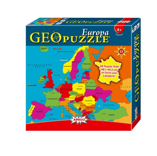 Amigo 00380 - GeoPuzzle - Europa, 58 Teile