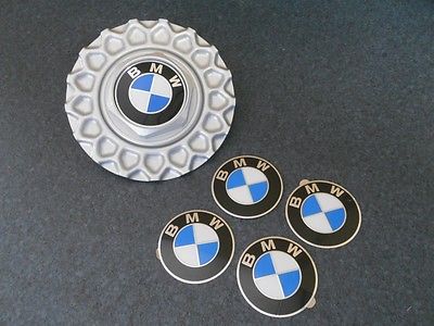 BMW E30 4x original 70mm Embleme für Kreuzspeichen Deckel 