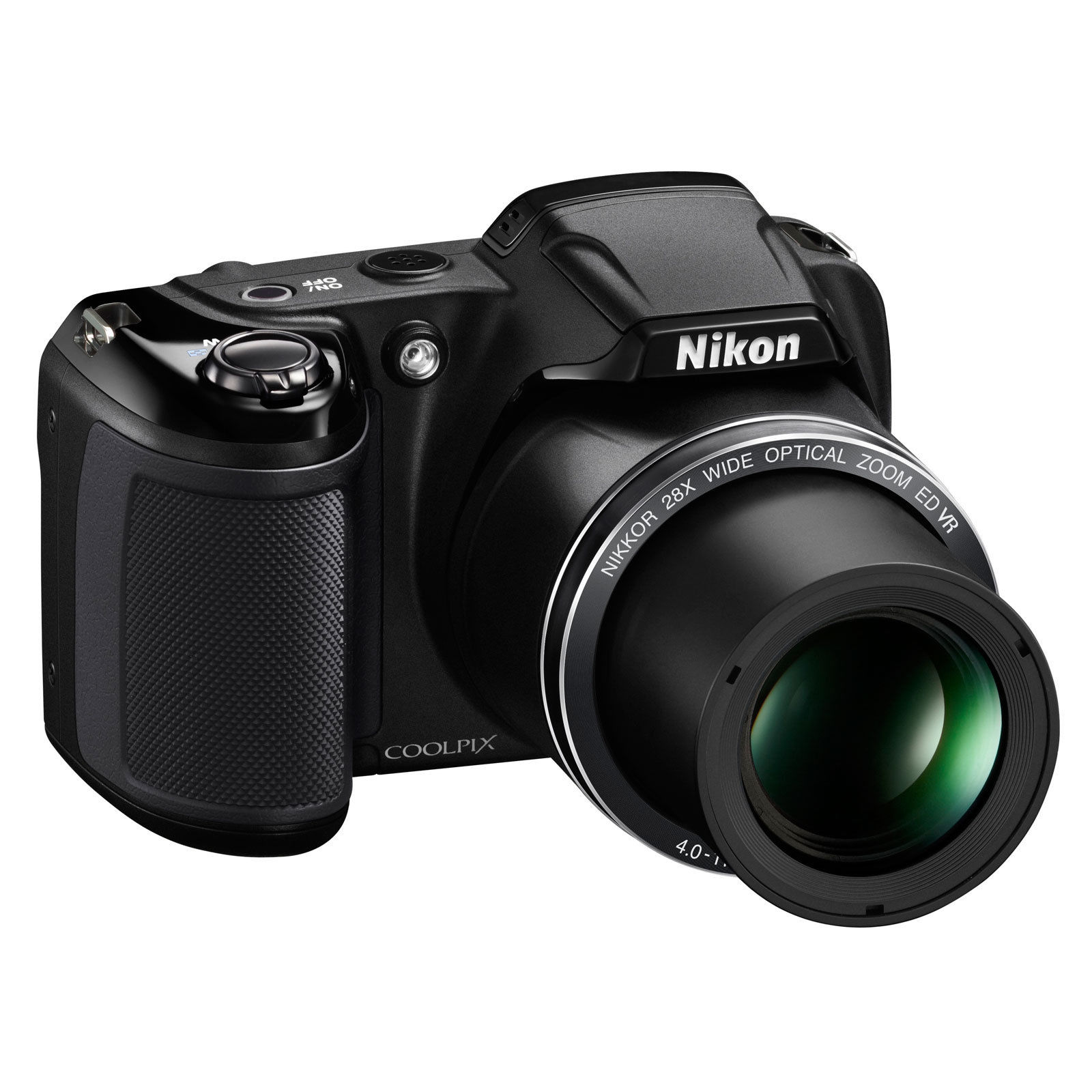 New Nikon Coolpix L340 20MP 28x Zoom Bridge Camera - Black 