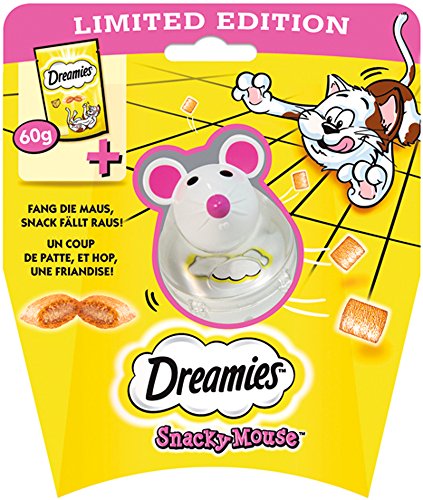 Dreamies Snacky Mouse - Dreamies Snacks Käse mit Katzenspielzeug 3set