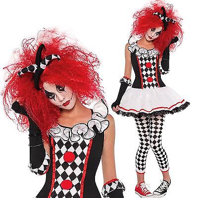 Ladies Womens Clown Harlequin Honey Jester Halloween Fancy Dress Costume Outfit