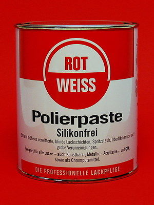 ROTWEISS Polierpaste Silikonfrei für Autolack 750ml  RW750