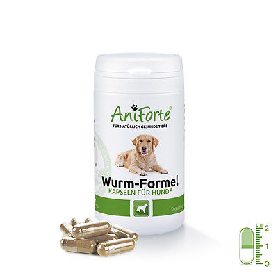 AniForte ® Wurm-Formel biologische Wurmkur Entwurmung - 50 Kapseln für Hunde