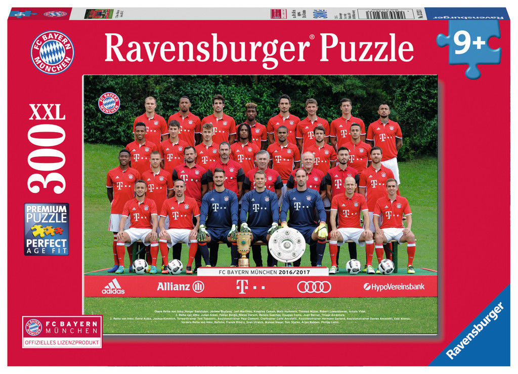 300 Teile Ravensburger Kinder Puzzle XXL FC Bayern München 2016/2017 13213
