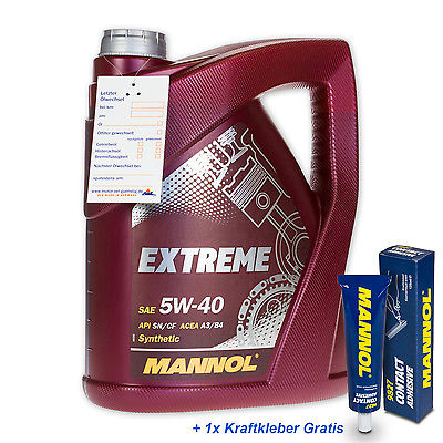 5 (1x5) Liter MANNOL SAE 5W-40 Extreme HC-Synthese Öl
