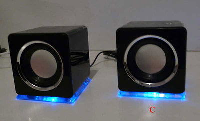 Design USB Lautsprecher Boxen für Laptop PC TV Schwarz (DS)