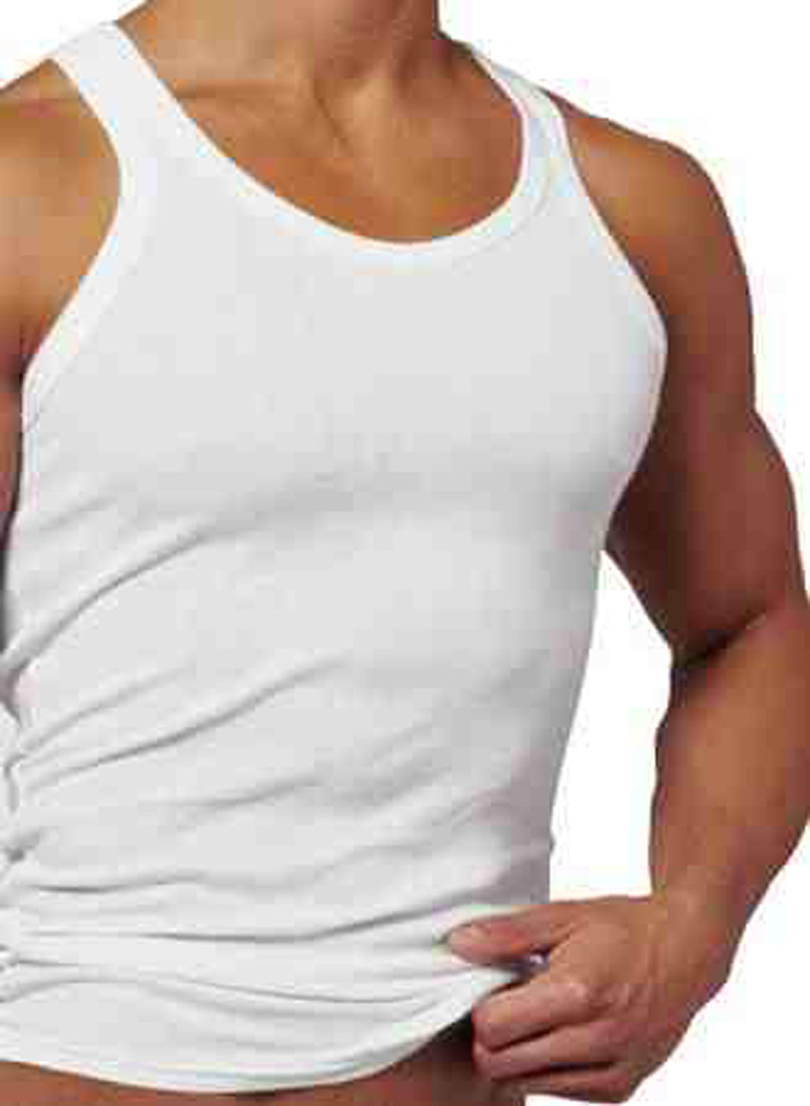 New Mens 3 Pack Fitted Vest 100% Pure Cotton Gym Top Summer Training S M L XL