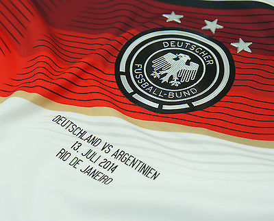 Match Details Flock Print Patch DFB Deutschland Finale Brasilien Trikot WM 2014