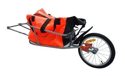 Fahrradanhänger Lastenanhänger Einrad Anhänger Transport Fahrrad mit 90L Tasche