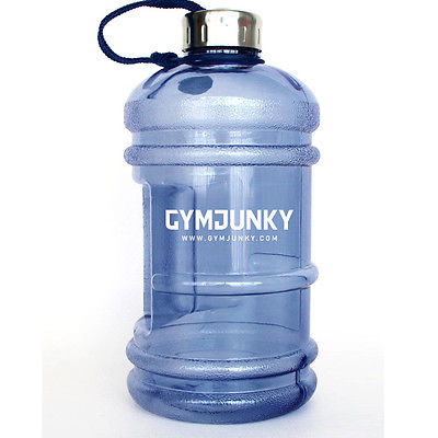*BLAU* GYMJUNKY Water Jug TRINKFLASCHE 2,2 Liter FITNESSTRAINING KRAFTTRAINING